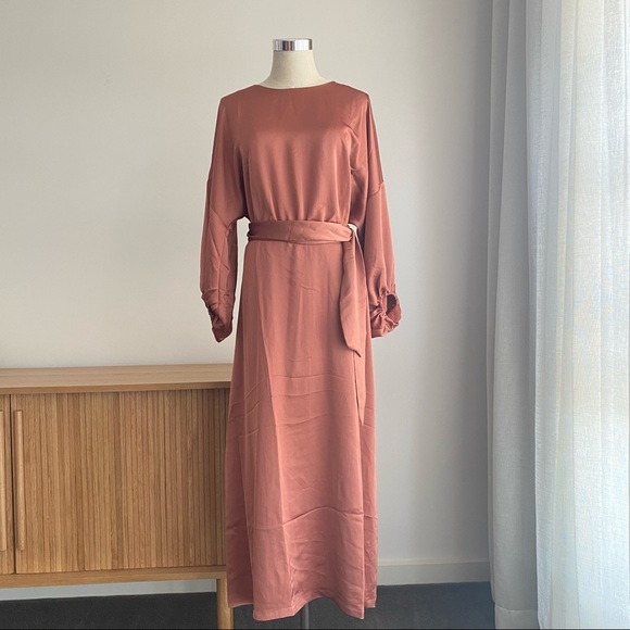 H&M | MAXI DRESS | BURNT ORANGE | SIZE 18 - Picture 2 of 13